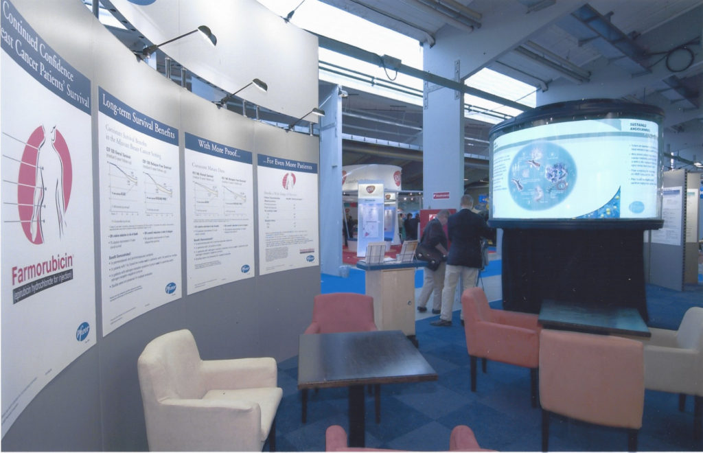 Exhibition Booth for Pfizer ECCO 12 | the European Cancer Conference | September 21 - 25, Copenhagen, Denmark.