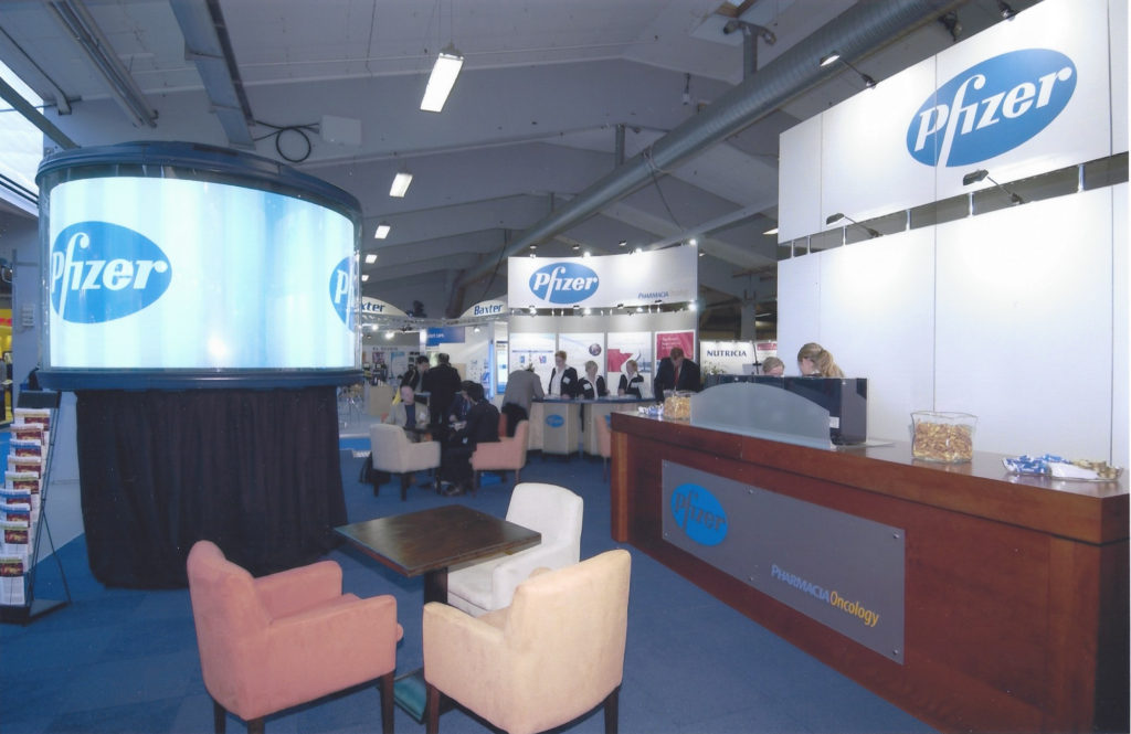 Exhibition Booth for Pfizer ECCO 12 | the European Cancer Conference | September 21 - 25, Copenhagen, Denmark.