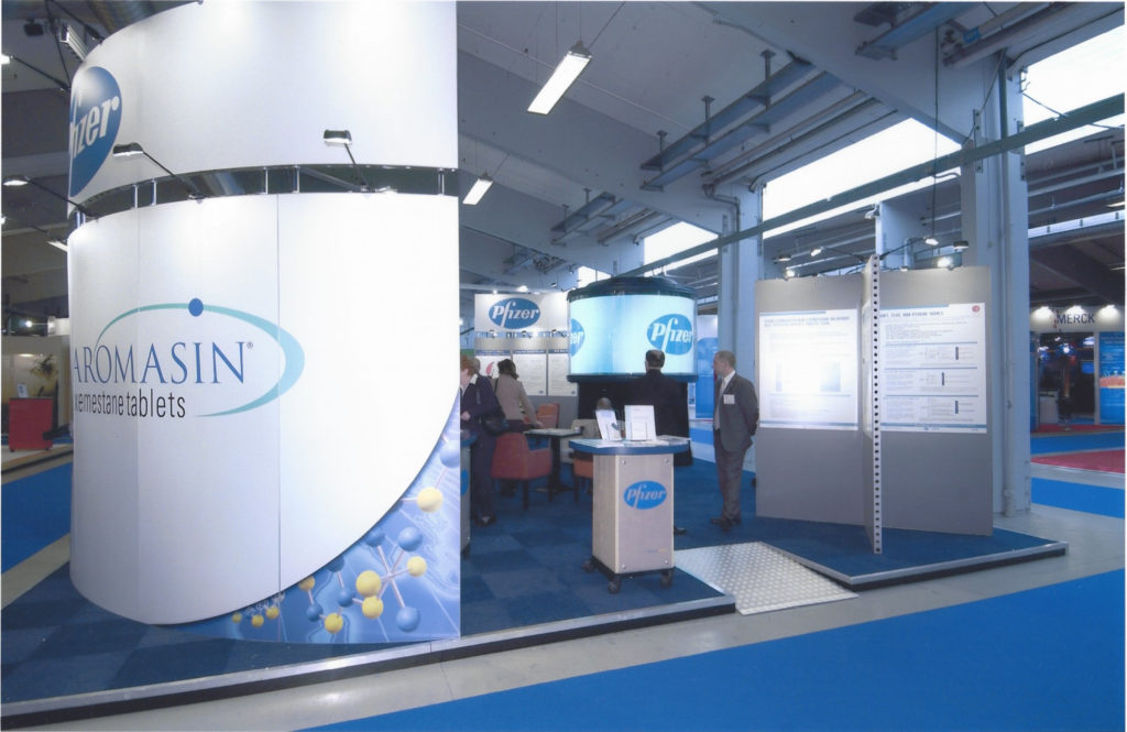 Exhibition Booth for Pfizer ECCO 12 | the European Cancer Conference | September 21 - 25, Copenhagen, Denmark.