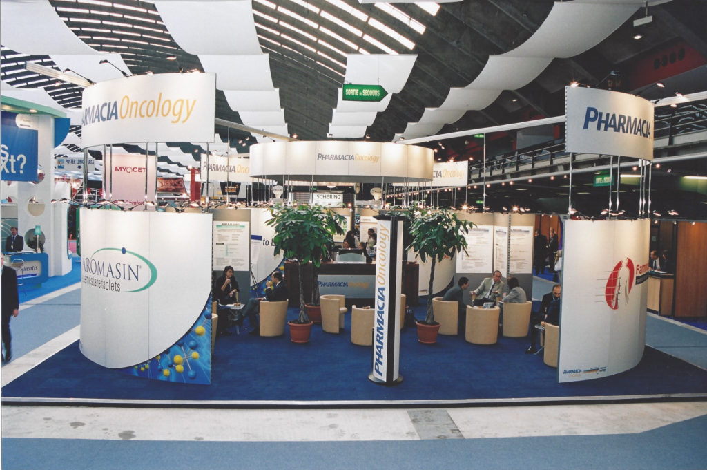 Exhibition Booth for Pharmacia Oncology | Pfizer | 27th ESMO Congress, Nice, France, 18-22 October 2002