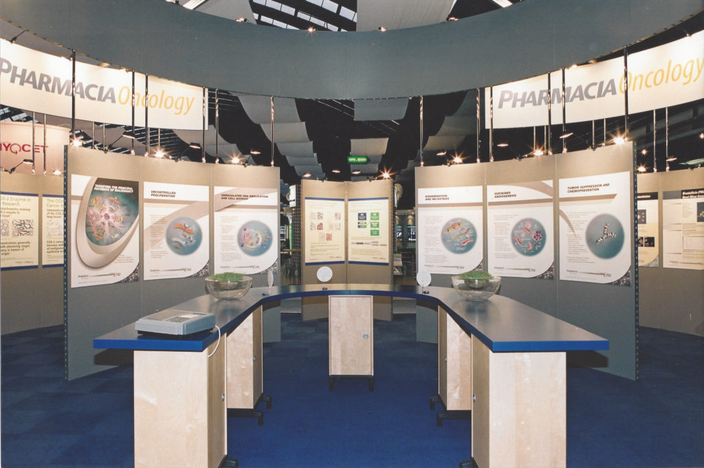 Exhibition Booth for Pharmacia Oncology | Pfizer | 27th ESMO Congress, Nice, France, 18-22 October 2002