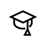Graduation cap line icon. Pixel perfect fully editable vector icon suitable for websites, info graphics and print media.